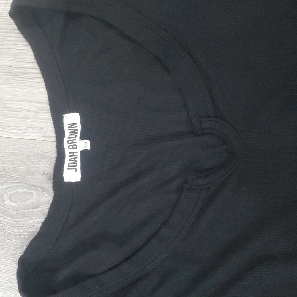 Joah Brown Henley Long Sleeve Top Black S/M In Great Condition - Picture 7 of 9